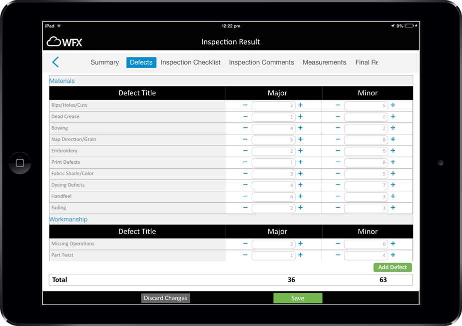 Capture Inspection Results - Real time